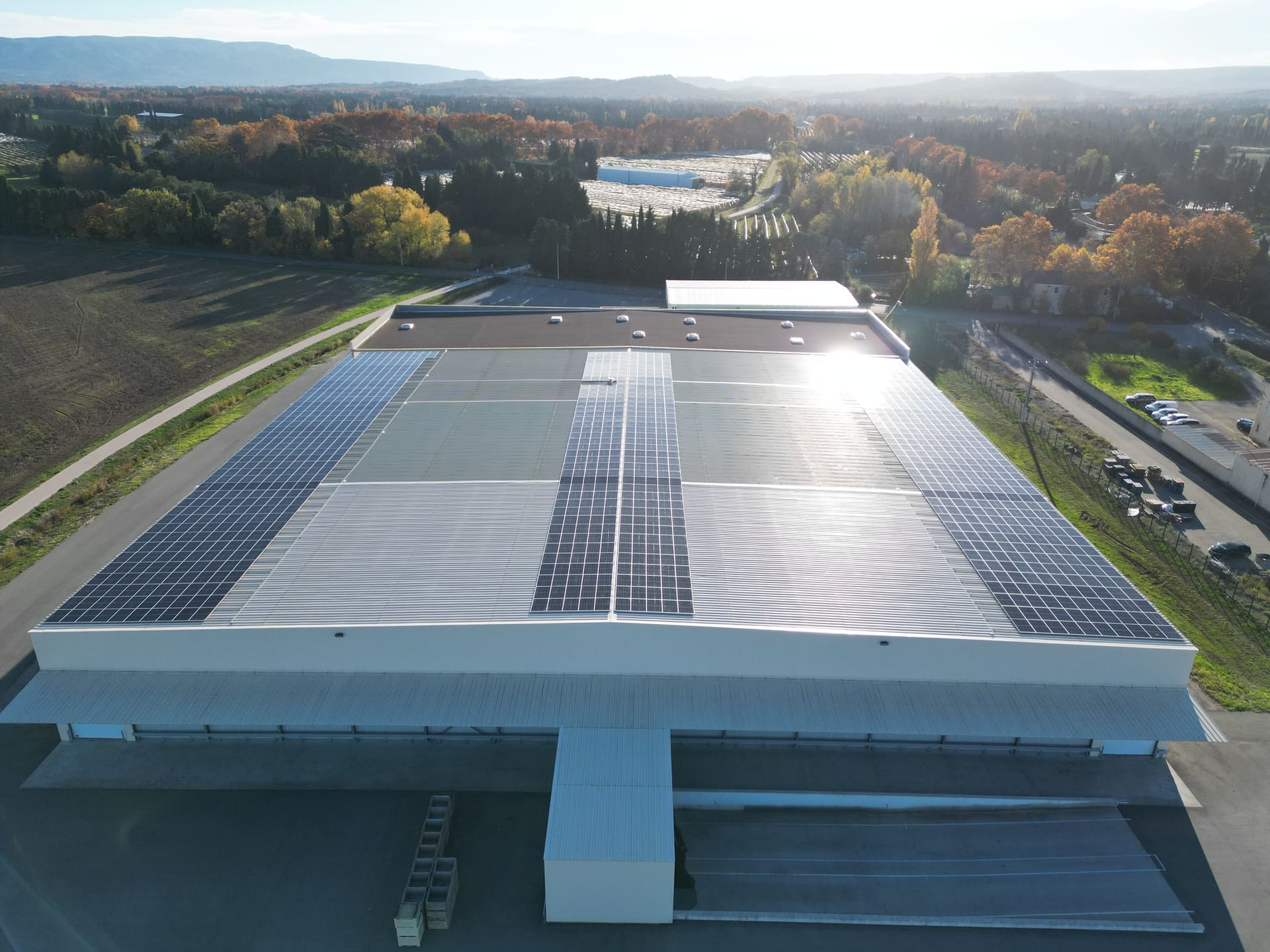 hangar industriel photovoltaïque Saint Andiol